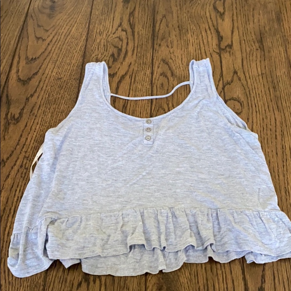 Grey cropped tank